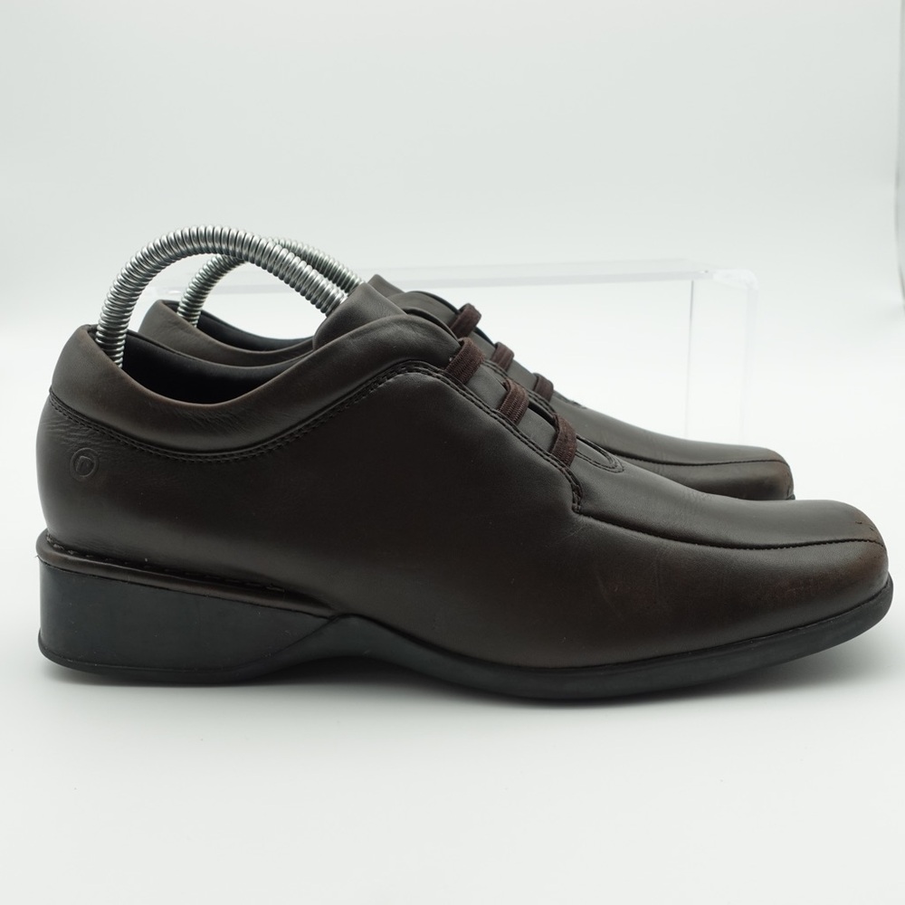 Rockport 503002 Men Size 9.5 Shoes Brown Leather Dress Oxford Walking Slip On